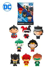 Warner Bros 1PC DC Officially Licensed Surprise Blind Bag 3D PVC Keychain Superman Batman Joker And Other Classic Super‑Hero Figures Cute Collectible Ornament Ideal Christmas Birthday Holiday Surprise Gift For DC Fans Hobby Collectors - Multicolor - View 6