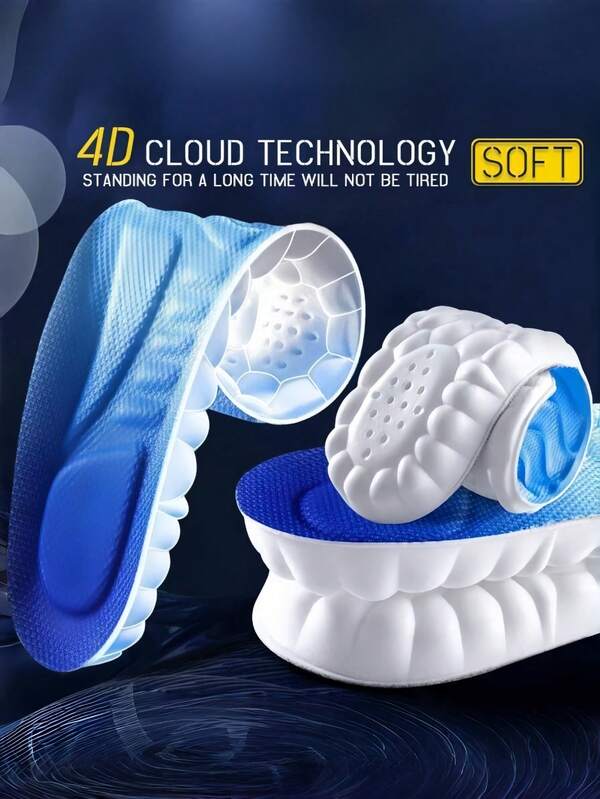 High Elasticity Latex Insoles, Thick Arch Support, Shock-Absorbing Memory Foam Shoe Pads, Suitable For Men's And Women's Sports Shoes, Casual Shoes, Running Shoes And Work Shoes, Home And Travel Accessories, Back To School Season New Autumn Fashion Gift Creative