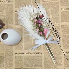 1 Bunch Artificial Flower Bouquet, Boutonniere & Vase Fillers For Home Kitchen Wedding Party, Mother's Day Thanksgiving DIY Wreath & Photo Props - Multicolor - View 5