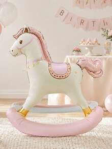 33pcs Pink Princess Birthday Balloon Set - Rocking Horse & Bow Foil Balloons, Suitable For Girls Birthday Party Decoration, Applicable For Home And Photo Occasions, Especially Suitable For Princess Theme And Baby Shower Events, Anniversary, Room Decoration. - View 6