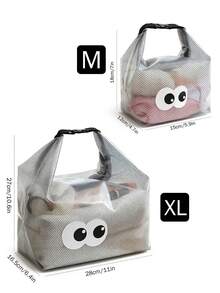 Cute Animal Pattern EVA Waterproof Beach Bag, Jelly Transparent Hollow Tote Bag, Large Capacity Pool Bag With Adjustable Shoulder Strap, Quick-Dry Bath/SPA Bag, Can Store Swimsuit, Towel, Sunscreen, Goggles, Phone, Flip-Flops, Cosmetics And Snacks, Essential For Beach, Pool, SPA, Cruise And Vacation Travel, Unisex - Light Grey - View 10