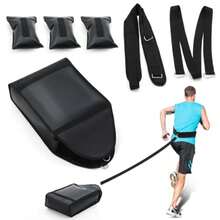 Weight Sled Trainer Adjustable, Upgrade Sandbag Resistance Workout Push Sled Trainer With 3 Weight Sandbags For Sprinter Speed Training Running Indoor Outdoor - As Pic - View 1