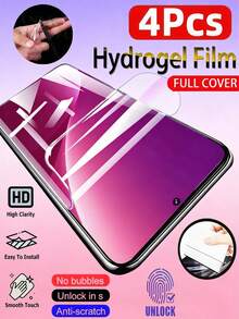 4pcs High Definition Flexible Hydrogel Full Coverage Screen Protector, Compatible With Google Pixel 6/7/8/9/10 Pro/Edge 70/60/50 Fusion, Self-Healing Scratches, Easy Installation, Explosion-Proof & Scratch-Resistant, Supports Fingerprint Recognition (Soft Film, Not Glass) - 4Pcs - View 42