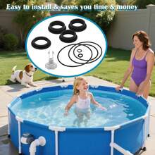 Sand Filter Pump Seal Gasket Replacement For Intex Sand Pumps, Pool Sand Filter Pumps Replacement Parts ,11228 11412 L-Shape O-Ring Gasket, Air - White - View 7