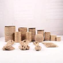 6mm/8mm/10mm 10米天然復古麻繩 DIY家居裝飾粗麻繩手工麻繩緞帶 婚禮寵物貓抓板工具捆綁園藝派對裝飾（不含圓柱） - 多色 - 查看 1