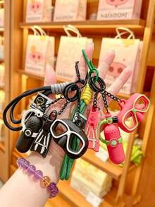 1pc Colorful Summer Fun Fins And Diving Mask Keychain, Creative And Stylish Exquisite Bag Charm For Men, Women, And Couples, Beach And Ocean Themed - Multicolor - View 7