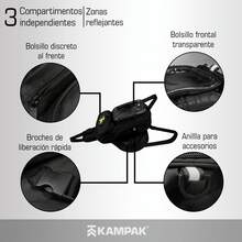 Universal Motorcycle Tank Bag Kampak Kc15 Motorcycle Backpack - Black - View 4