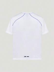 Adidas Men's FAV CO GFX Short Sleeve Knit Collarless T-Shirt TLD7461 - Blue and White - View 2