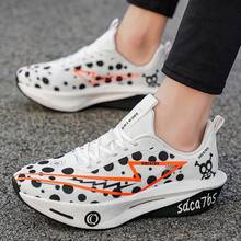 1 Pair Men's Sporty Graffiti Print Running Shoes - White Black - View 6