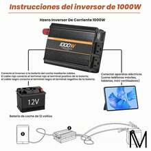 Hzero 1000W Modified Sine Wave Power Inverter With 2 USB And 2 AC Outlets For Car - US A Type Plug(110-127V) - View 7