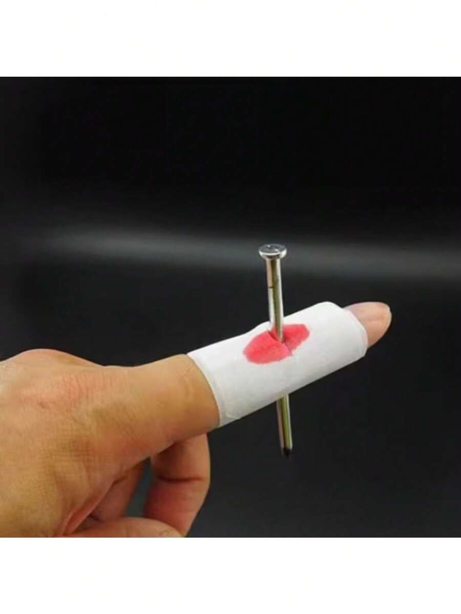 5pcs Set Funny Fake Nail Sticks, Plastic Magic Props, Novelty Surprise Gifts And Prank Toys - Multicolor - View 1