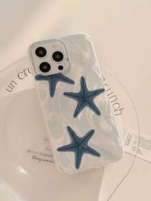 WeiMi 1件綠色海星圖案亮面防水防摔防滑軟手機殼保護套，適用於Apple 16/16PRO/16PRO MAX/16PLUS - 彩色 - 查看 4