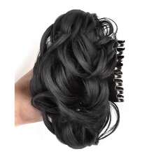 Claw Clip Hair Bun Hair Accessory, Natural Wavy Curly Updo Hair Accessory, Fluffy Fake Hair Bun Women Hair Accessory, Suitable For Daily Wear - Multicolor - View 16