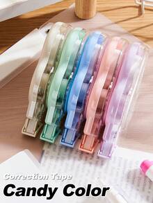 Juego de 5 piezas de cinta correctora de gran capacidad y colores brillantes, suave y sin manchas, adecuado para la escuela, la oficina y el hogar, esencial para estudiantes y maestros en la vuelta a la escuela - Multicolor - Ver 7
