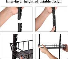 9-Tier Adjustable Wall Mount Spice Rack - Versatile Kitchen Storage Organizer, Black - View 7
