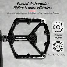 1 Set Dual DU Bearing Bicycle Pedals, Made Of Aluminum Alloy, Lightweight Design, Anti-Slip And Wide, Enhances Riding Performance, Suitable For Road And Mountain Bikes, Perfect For Cycling Gear - Multicolor - View 6
