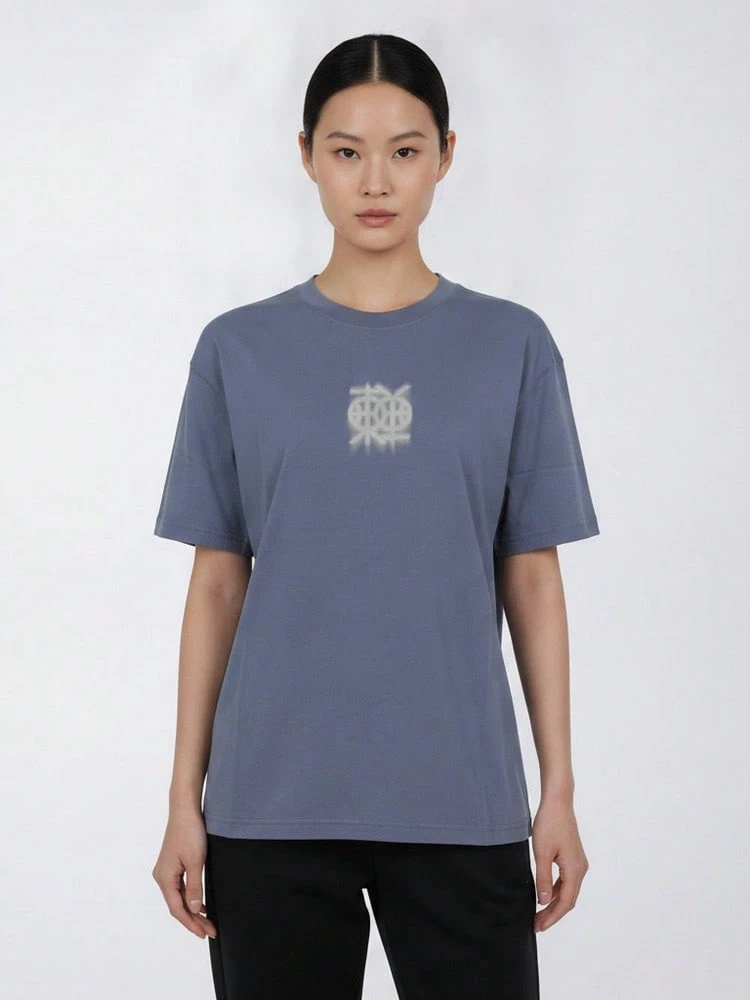 Jordan Women's AS W J SPT DF SS GFX TEE DD Short Sleeve Knit Collarless T-Shirt TIQ7306-491 - Blue - View 1