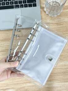 1pc A6 Single Ring Transparent Loose Leaf Notebook, Transparent Soft Cover Planner, Sticker Storage Book, A6 Loose Leaf Binder, DIY Sticker Book, IDOLME, PP Material High Transparency Inner Pages, Planner Lining Paper, Sticker Book Refill, Sticker Storage, Notebook, Time Planning Book, Savings Book And Other Storage Supplies, New Semester Supplies, Back To School Season - Binder - View 6