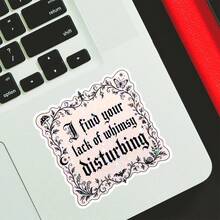 1 Stück "I Find Your Lack Of Disturbing Aesthetic" Aufkleber, sarkastisches Empowerment-Design für Laptops, Notizbücher, Wasserflaschen, Tassen, perfektes Geschenk für Studenten, Lehrer, Büroangestellte, Kreative, Einzelhandelsmitarbeiter, Pendler, Girl-Power-Zitat - Verschiedenfarbig - Übersicht 7