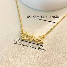 Customized Japanese Name Necklace, Women's Necklace, Personalized Minimalist Cute Name Necklace, Stainless Steel Nameplate Pendant Necklace, Daily Versatile Accessory Women's Popular Jewelry Language Only Japanese - Multicolor - View 7