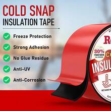 Redford Supply Co. 2 Inch X 14 Ft Pipe Insulation, Outdoor Pipe Insulation Wrap For Winter Freeze Protection, Water Line Freeze Protection Foam - ColorA - View 7