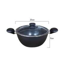 Olla de Guiso Antiadherente con Tapa (24-28 cm) | Olla Compatible con Todas las Estufas | Olla de Aluminio Resistente con Asas Dobles | Utensilio de Cocina Multiusos - Ver 4