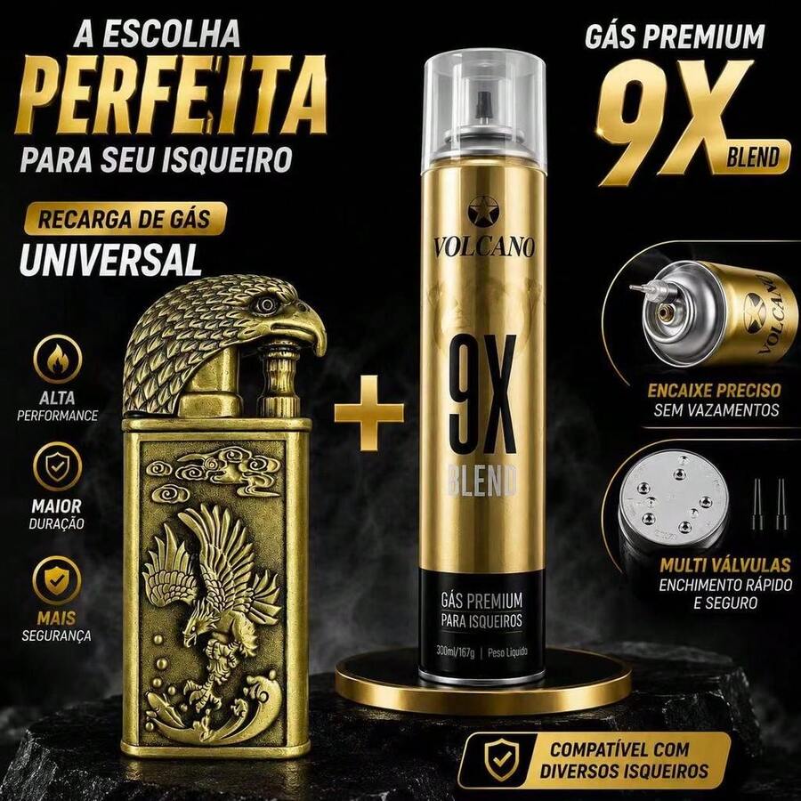 Isqueiro  AGUIA Maçarico Dupla Chama Recarregável Sem Gás - aguia/cobre1+1 - Visão 1