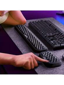 2pcs Wrist Rest For Keyboard And Mouse, Computer Ergonomic Wrist Support Pad, Soft Memory Foam Arm Cushion For Desk, Palm Hand Office Laptop Typing - Multicolor - View 5