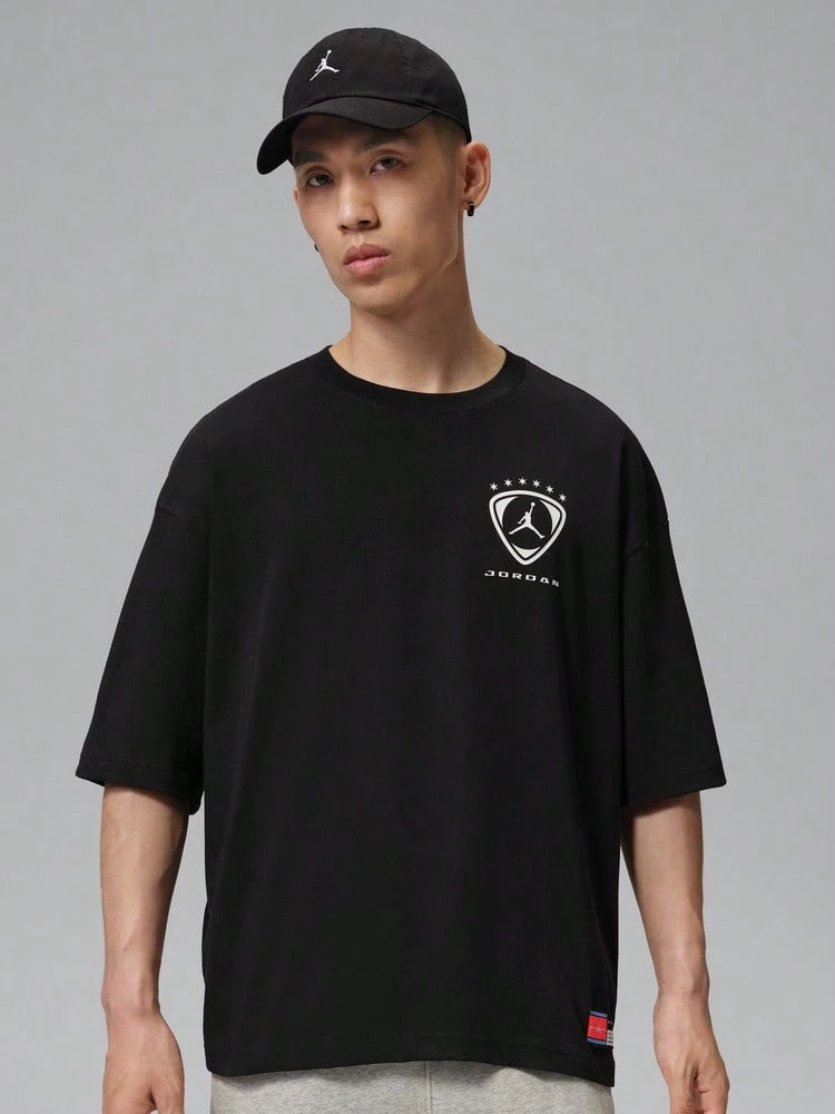 Jordan 男款 AS BRK FC OVSZ GFX SS CRW 短袖 T-shirt 針織無領短版 TIO0011-010 - 黑色 - 查看 1