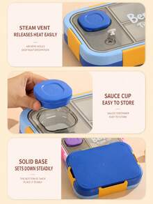 1pc Multifunctional Lunch Box, Office Lunch Box, Food Insulated Box, Fruit & Vegetable Fresh-Keeping Box, Student Lunch Box, Washable & Microwave , Kitchen Supplies, Back To School/Camping/Holiday Gift/Travel/Work Essential - Multicolor - View 6