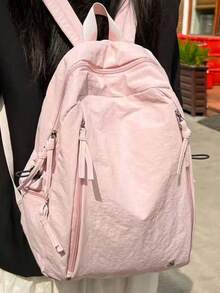 This Solid Color Backpack Design Can Be Worn As A Backpack, A Shoulder Bag, Or A Handbag - Multicolor - View 10