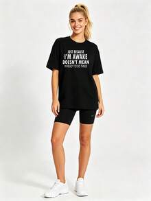 Women T-Shirts - 黑色 - 查看 1