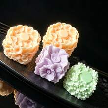 Square Floral Silicone Mold Hydrangea Daffodil Peony Resin Plaster Car Aromatherapy Candle Ornament - H651-2 Daffodil Mold - View 1