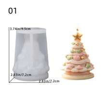 1pc Christmas Tree Scented Candle Resin Mold, Epoxy Resin Casting Mold, Gypsum Mold, Christmas Decoration Desktop Ornament Silicone Mold, Scented Candle Mold, Perfect For Holiday Atmosphere Decor Making, Suitable For Handmade Crafts, Gift Making - Christmas Tree Mold - View 10