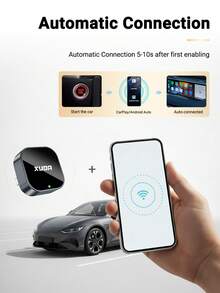 XUDA 2026 新款 2-in-1 無線 CarPlay / Android Auto 迷你轉接器 - 2.4-5.0 GHz WiFi 5 Carplay 轉換器，有線轉無線，快速自動連接，無延遲，緊湊設計，附 USB/USB-C 接口，免電池 - B - 查看 5