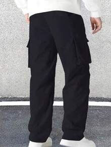 男士 2 件組戶外運動工裝登山褲，寬鬆版型，多口袋設計，適合登山徒步、露營及休閒日常穿著 - 彩色 - 查看 2