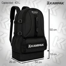 Super Kampak Mr04 Expandable Multipurpose Camping Backpack - Black - View 2