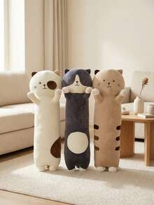 Boneco de Pelúcia de Gato Fofo e Macio de 60cm, Travesseiro de Soneca para Escritório, Travesseiro de Dormir, Decoração para Casa, Presente, Boneco de Pelúcia de Morcego Macio para Crianças, Almofada de Pelúcia para Halloween e Natal - Multicolorido - Visão 1