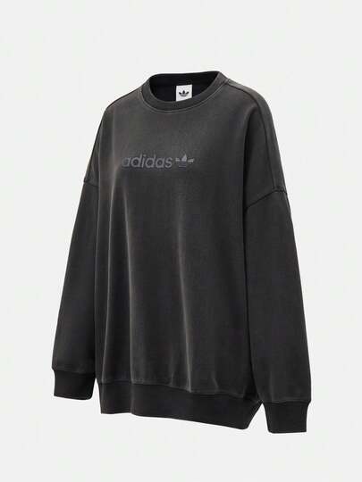 Adidas Originals Áo nỉ chui đầu dệt kim nữ ESS SWEATSHIRT KG8255
