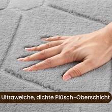 EDIMENS Rugs Living Room Large 160x230CM, Decorative 3D Carved Area Rugs For Bedroom, Extra Large Rugs For Living Room, Machine Washable Rug Anti Slip Short Pile Bedroom Rug Carpets For Lving Room, Bedroom, Home Decor - Light Grey - View 3