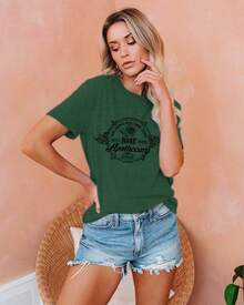 Women T-Shirts - B-綠色 - 查看 2