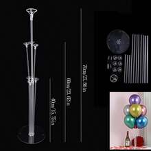 1 Set 7-Head 27.56 Inch Self-Adhesive Balloon Stand Kit - Adjustable Center Decor Pole, Suitable For Weddings, Birthdays, Housewarmings, Bachelor Parties - No Electricity Required, Multi-Functional Event Decoration - Balloon Support - View 7