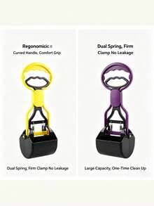 Portable Dog Poop Scooper, Contactless One-Handed Operation Pet Waste Cleaner, Lightweight And Durable Dog Poop Scooper, Suitable For Dog Walking, Yard Use And Travel, Universal For Small, Medium And Large Pets - View 3