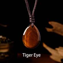 1pc Teardrop Natural Chakra Crystal Pendant Necklace, Healing Amethyst Rose Quartz Energy Amulet Jewelry, Spiritual Meditation Protection - Water Drop Pendant - View 12