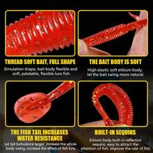 Complete Bass Fishing Lure Kit With TPE Paddle Tail Soft Baits, Jig Skirt, Topwater Frog, Hard Minnow Bait Portable Storage Box Freshwater Saltwater Predator Fish Angling Tackle Set - Multicolor - View 7
