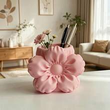 1pc Puff Flower Storage Bucket & Makeup Box - Lightweight Design, Suitable For Home Office Desk, Supports Embedded Installation, First Day Of School - Multicolor - View 3