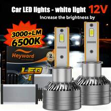 Heyword 2pcs Ultra Bright LED Headlights And Fog Lights, 6500K White Light, Aluminum Structure, Dual Copper Tube Turbo Front Lights, Suitable For Multiple Car Models, Durable And Sturdy, No Battery Required - 2pcs - View 12