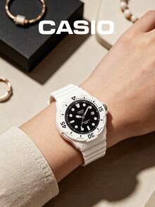 CASIO Ladies Black Resin Strap Quartz Watch, 100m Water Resistant, With Date Display And Rotating Bezel LRW-200H-1E - Black - View 3