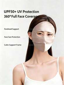 XAXRE 全臉防曬面罩，透氣抗UV，適合夏季戶外穿著，中性款 - 彩色 - 查看 5