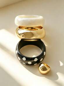 Conjunto de pulseras geométricas exageradas, uso diario, fiesta, vacaciones, accesorio de joyería versátil de estilo bohemio - Pulsera - Modelo premium - Ver 5